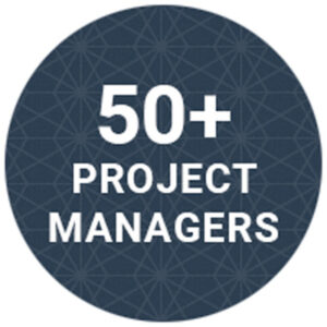 50 plus Project Managers.